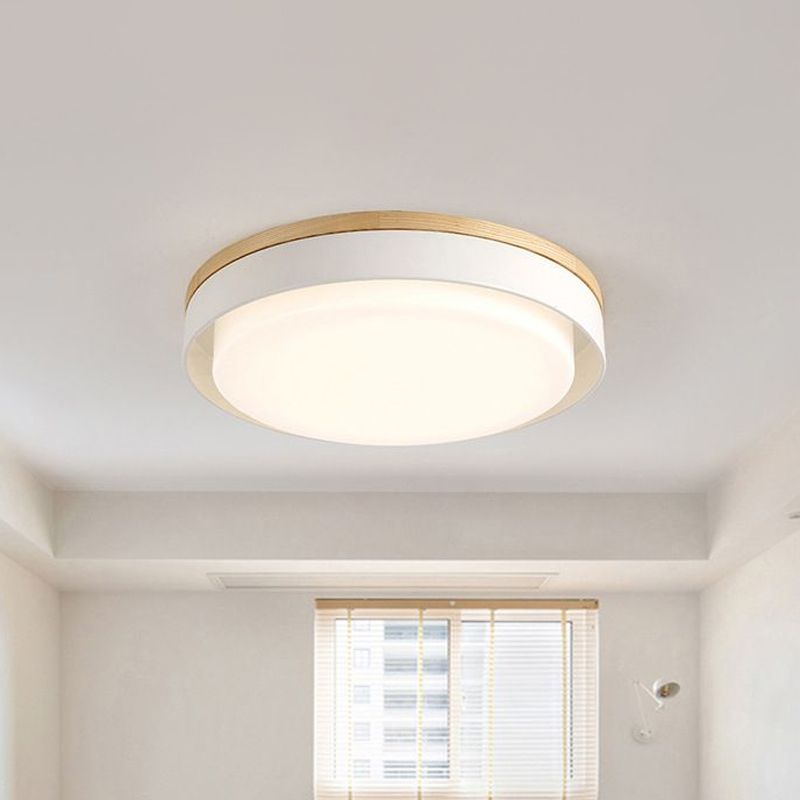 Iluminación empotrada redonda azul/blanca/amarilla, montaje empotrado de techo Led de metal macarrón nórdico con pantalla acrílica, 12"/18,5" W