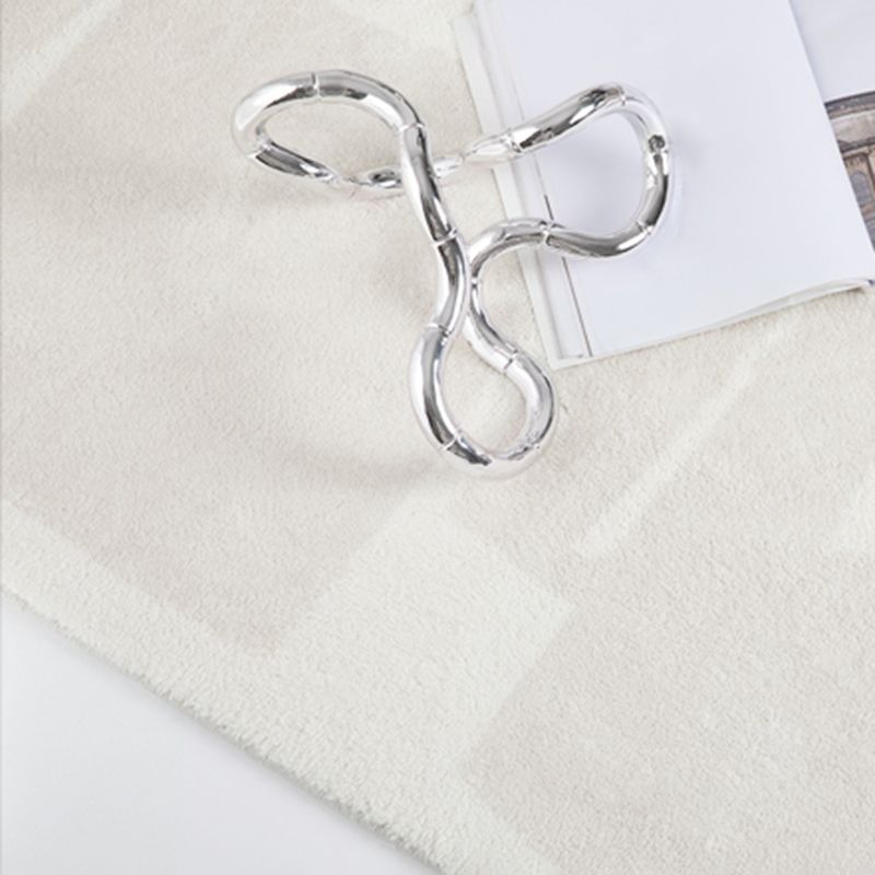 Wit kleurblokken Tapijt Modern polyester gebied Rug Easy Care Rug voor woningdecoratie