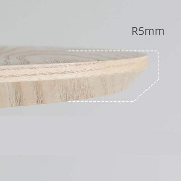 Modern Round Dining Table Wooden Dining Table with Metal Base for Kitchen