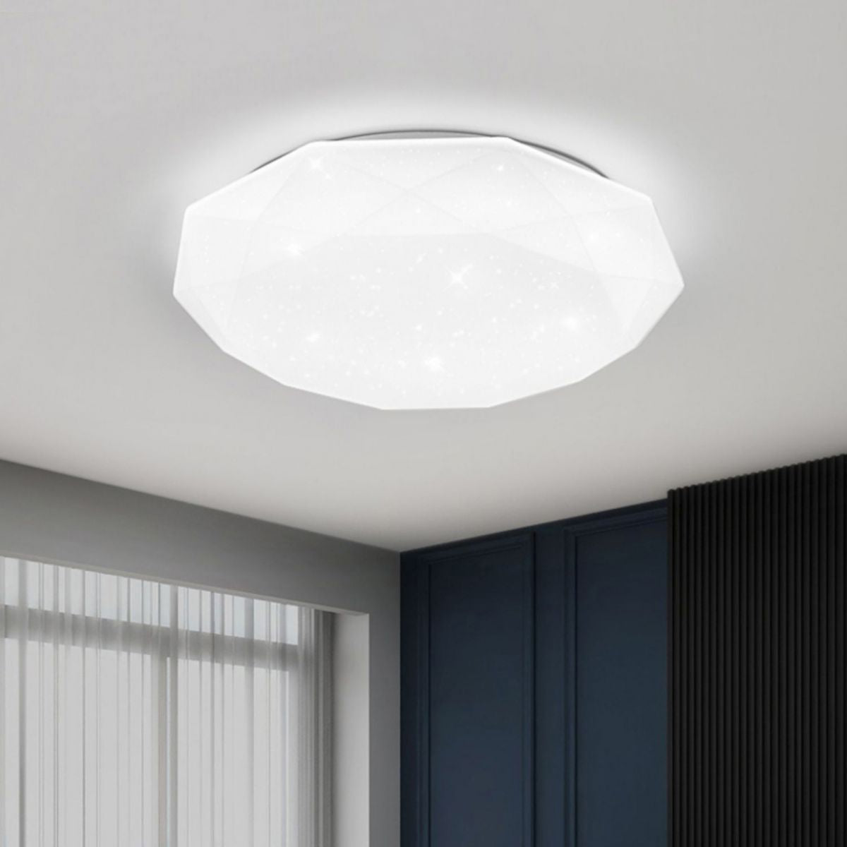 Starsky Design plafonnier suspendu LED luminaire Salon Blanc acrylique ombre semi - sombre