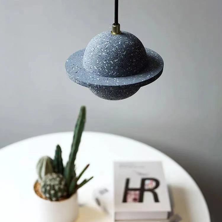 Modern Simplicity Round Ceiling Chandelier Cement Hanging Light for Living Room