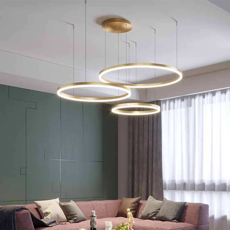 Modern Wrought Iron Hanging Ceiling Lights Tiered Pendant Chandelier for Living Room
