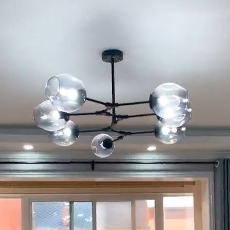 Lampadario in vetro a sospensione a sospensione a sospensione molecola molecola