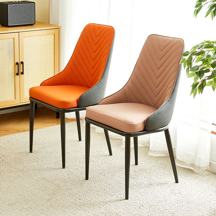 Kitchen Upholstered Dining Side Chair PU Leather Dining Chairs