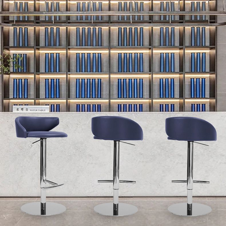 Industrial Leather Bar Stool Adjustable Height Counter Stool for Bristol