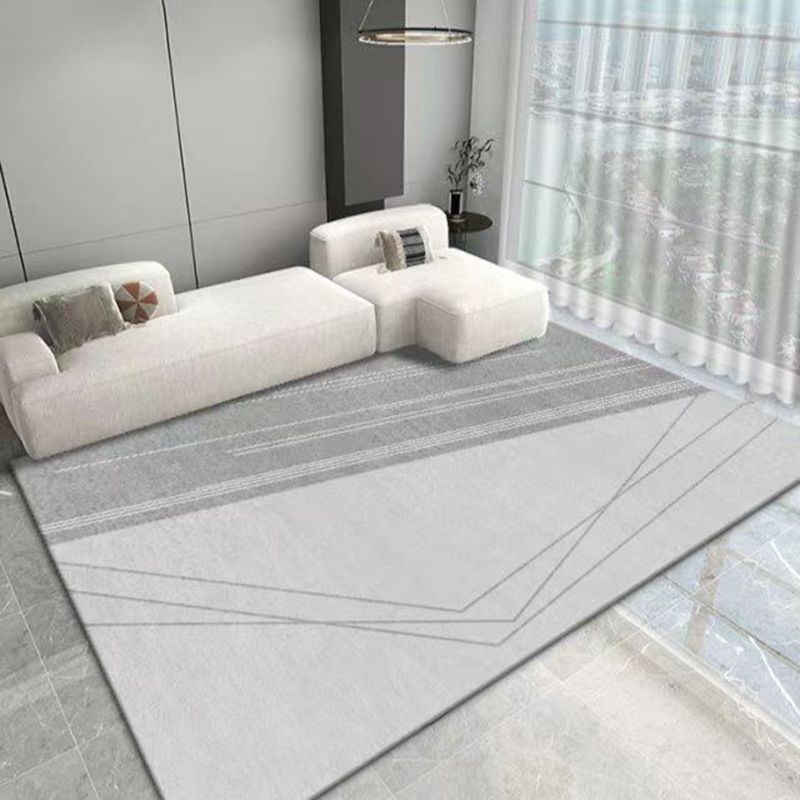 Light Orange Modern Rug Geometry Polyester Rug Washable Rug for Home Decor