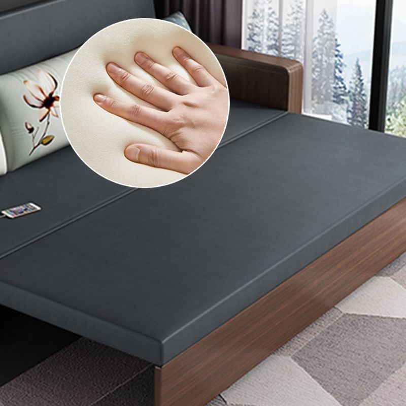 31" Wide Contemporary Sleeper Sofa Futon Gray Pillow Included Sleeper Sofa