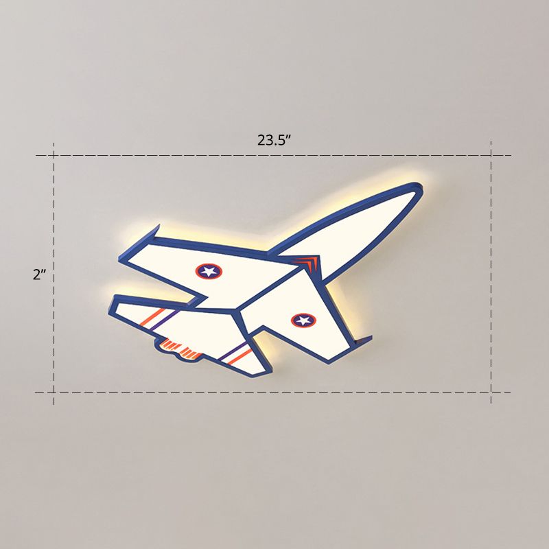 Ultradelgado avión LED luces incrustadas dibujos animados acrílico luces de techo para habitaciones infantiles