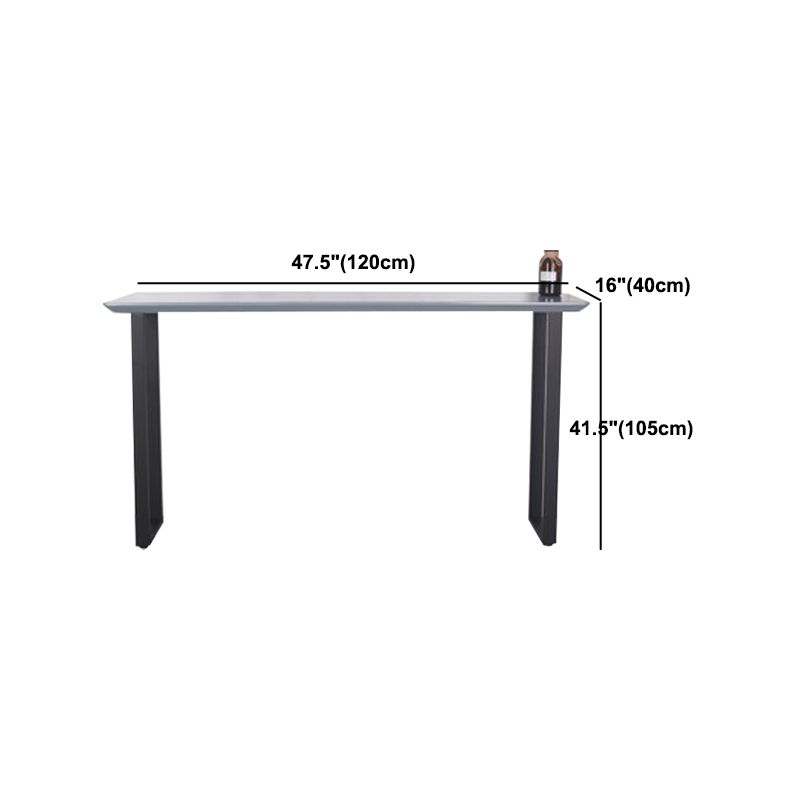 Indoor Grey Wood Bar Set 1/2/3 Pieces Rectangle Industrial Table and Stool Set