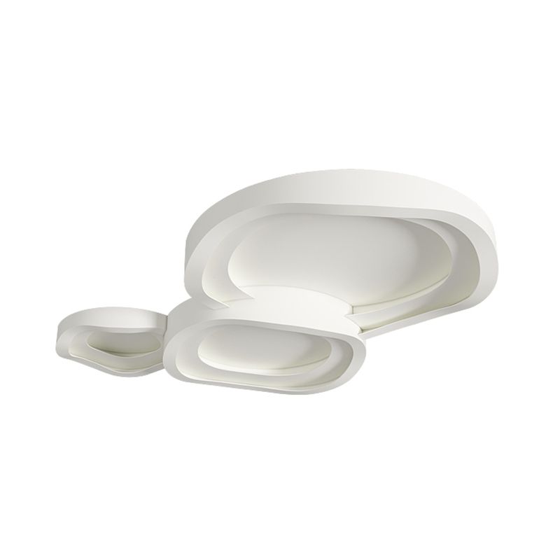 Nordic Style Ceiling Light Fixture White Flush Mount for Living Room