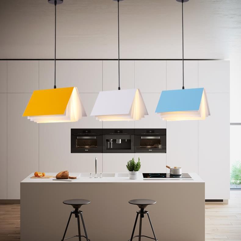 Libro moderno di semplicità a sospensione Lampada a sospensione in metallo a sospensione per il ristorante