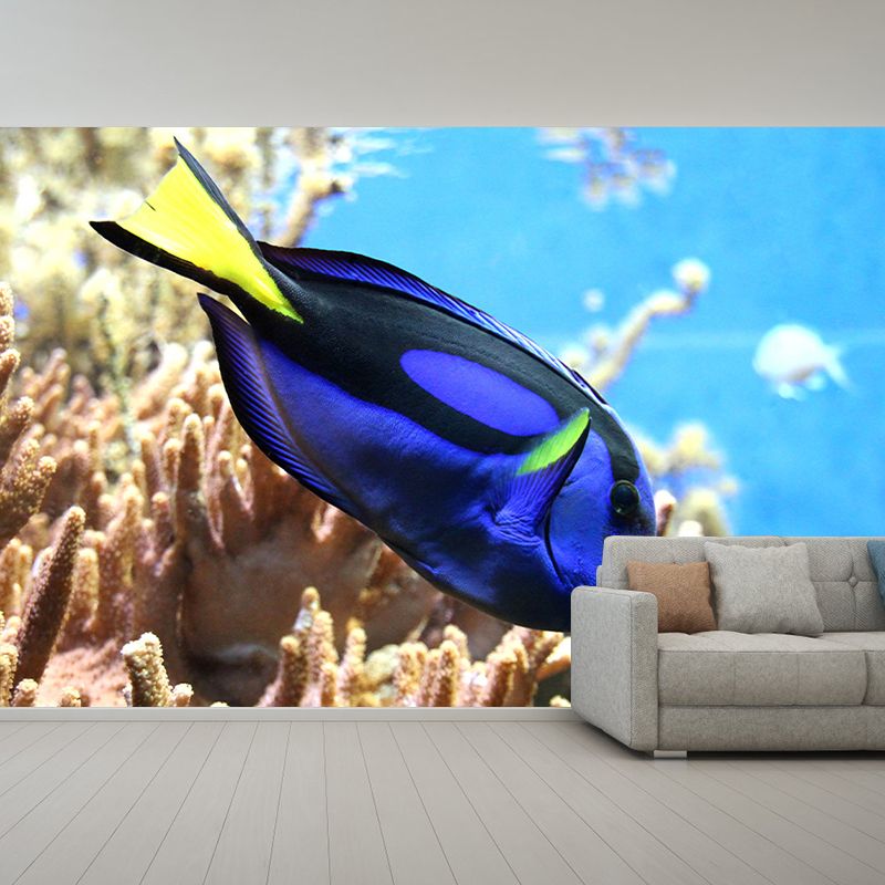 Decorative Wall Mural Fish Patterned Sitting Room Wall Mural