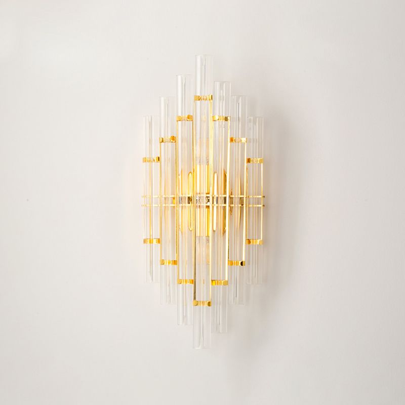 Multi Lights Cylinder Wall Sconces Modern Style Crystal Wall Mounted Lamps