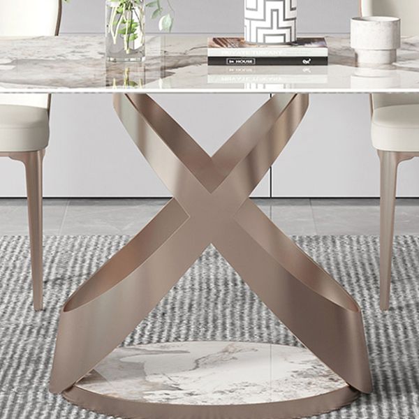 Luxury Sintered Stone Top Dining Set Rectangle 1/2/5 Pieces Dining Room Table Set