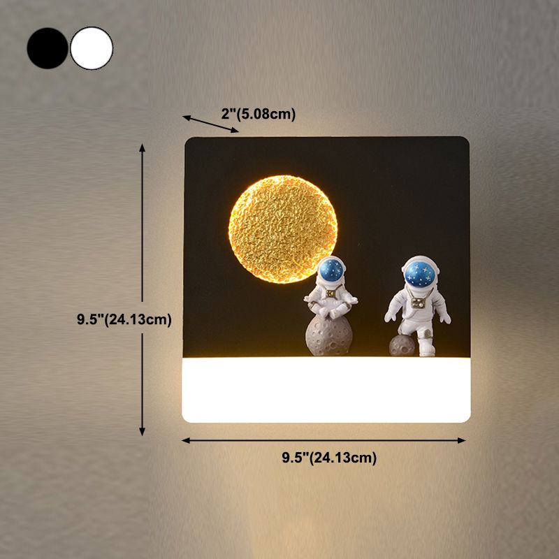 Metal Geometric Wall Lighting Kid 1-Light Wall Mount Light Fixture (Decoration Included)