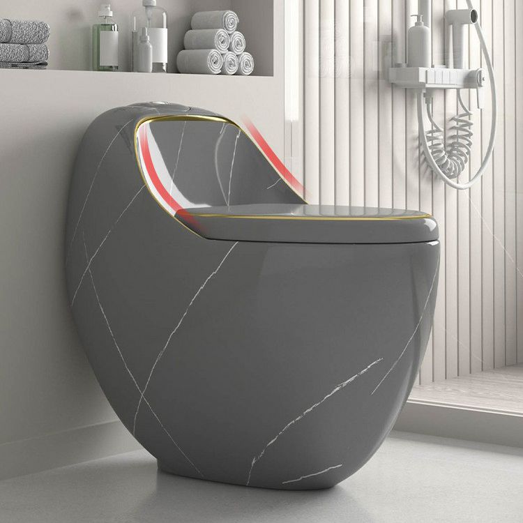 Contemporary 1 Piece Flush Toilet Floor Mounted Urine Toilet for Bathroom