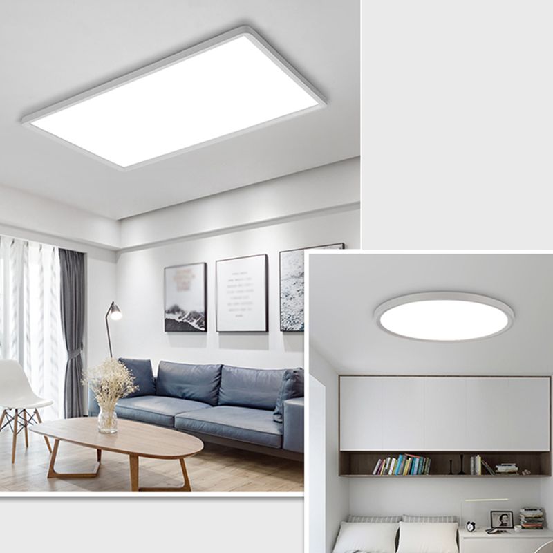 Éclairage de plafond affleurant blanc de lumières montées par plafond modernes carrés de LED