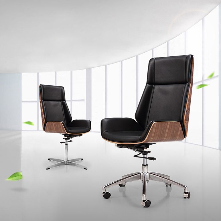 Modern Armless Office Chair Swivel Height-adjustable Chair with Wheels