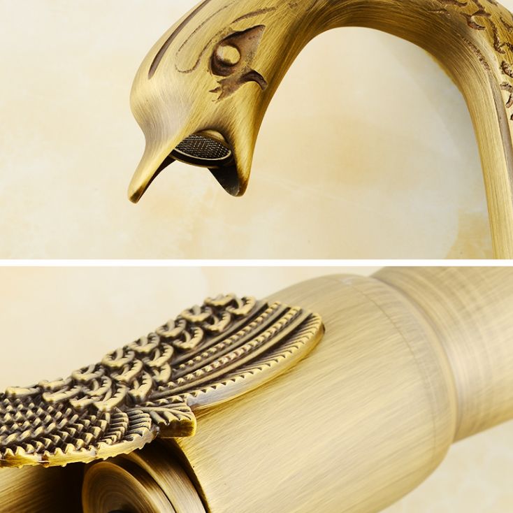 Traditional Wide Spread Bathroom Faucet 1-Handle Lavatory Faucet