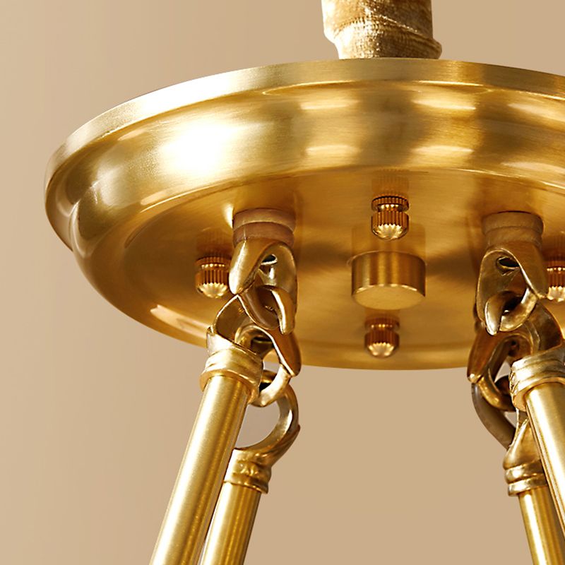 Starburst Chandelier Light Fixture Modern Simplicity Copper Pendant Lighting for Restaurant