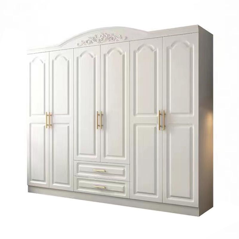 French Country Wardrobe White Wooden Wardrobe Closet for Bedroom