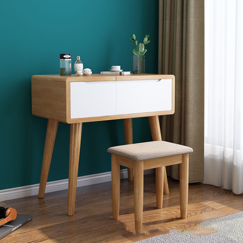 Solid Wood Dressing Table Mirror Make-up Vanity with 1 Drawer