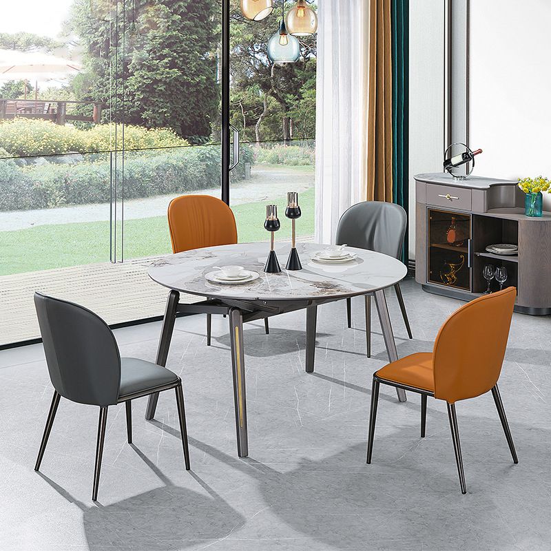 Contemporary Style Round Table Set 1/2/5 Pieces Dining Set for Kitchen