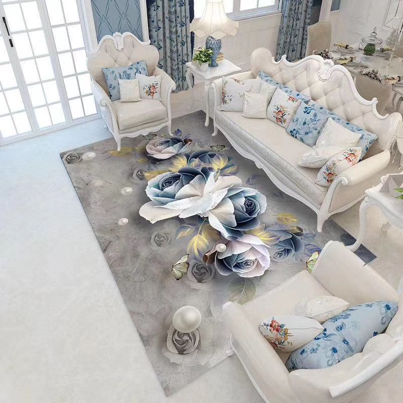 Fancy Modern Carpet Animals Pattern Polyester Area Rug Non-Slip Backing Rug for Home Decor