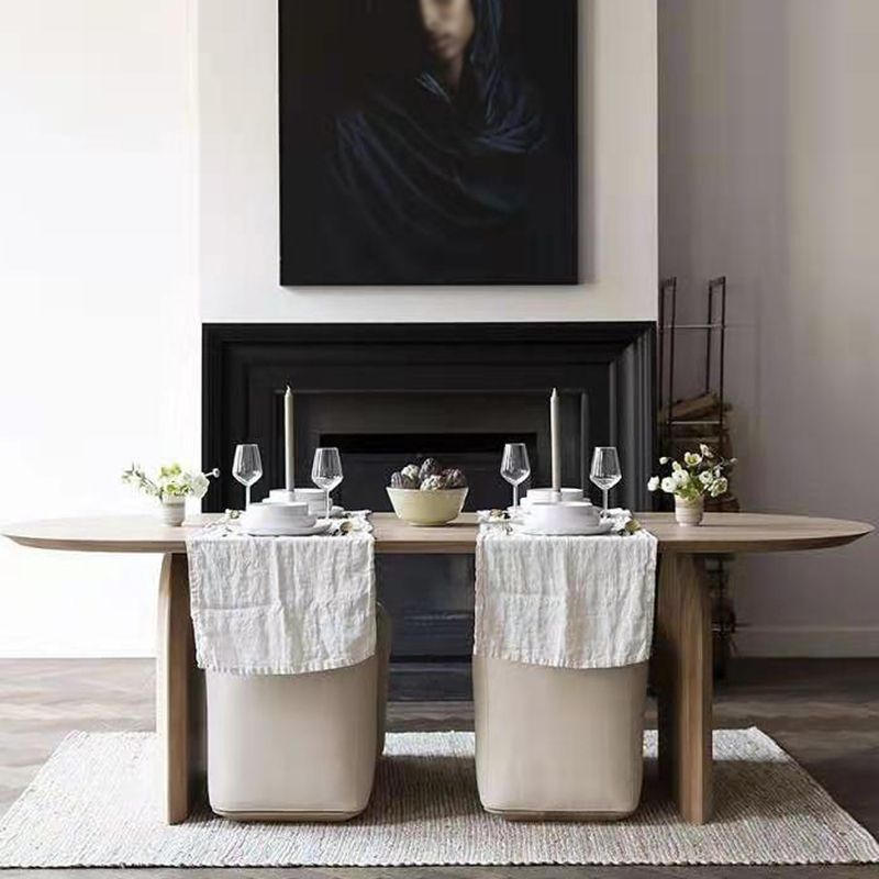 Simplicity Double Pedestal Table Oval Solid Pinewood Dining Table