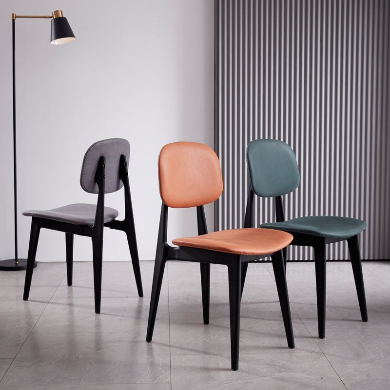 Nordic Style Armless Metal Dining Room Chair Open Back Dining Side Chair