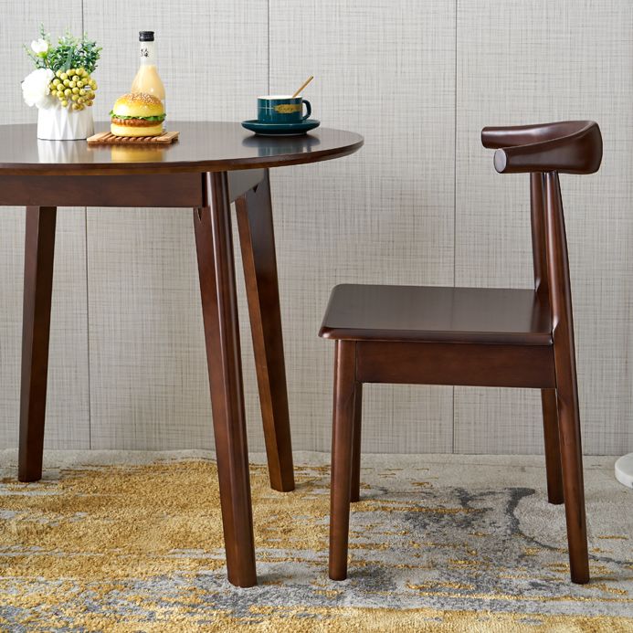 Modern Style Solid Wood Dining Room Set with Round Table Home Dining Table Furniture