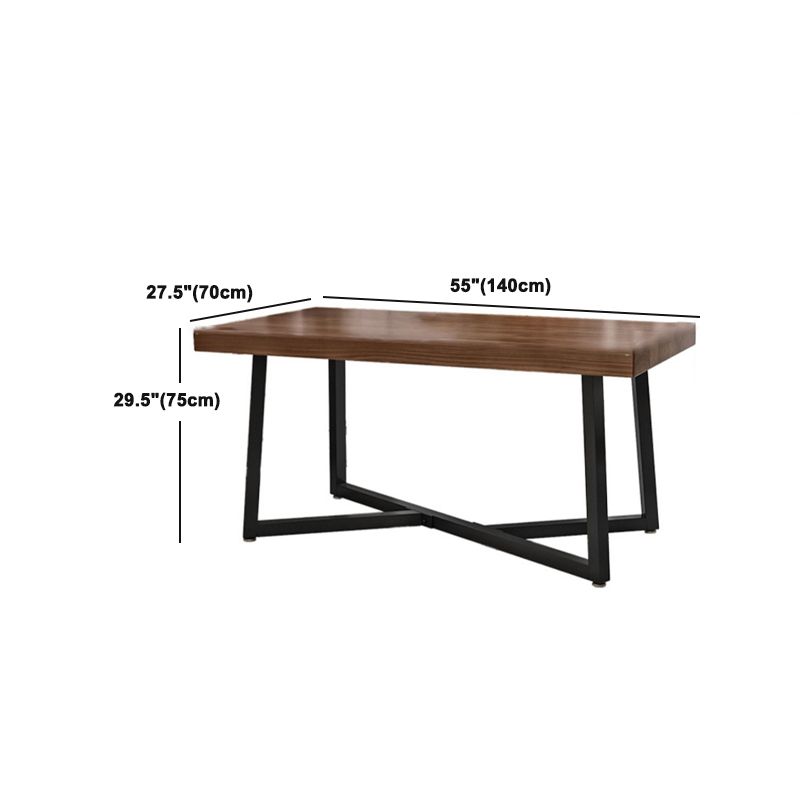 Industrial Rectangle Dinette Set 1/2/4/5 Pieces Natural Wood Table Set