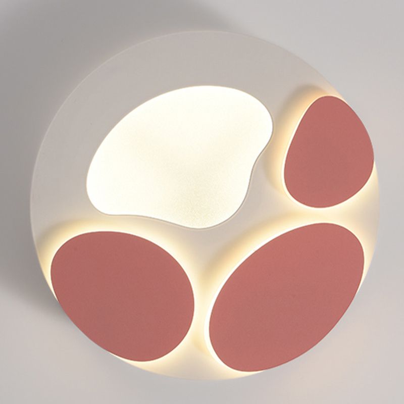 Metal Modern Flush Mount Circular Shape Ceiling Light with Acrylic Shade for Bedroom