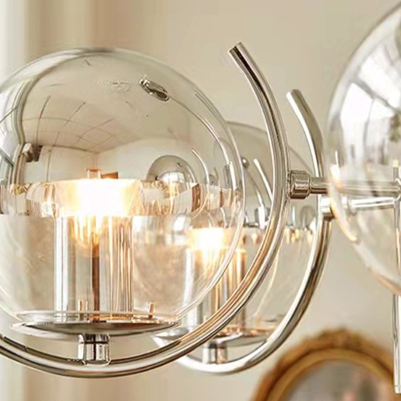 Modern Style Chandelier Household Glass Hanging Light for Sitting Room