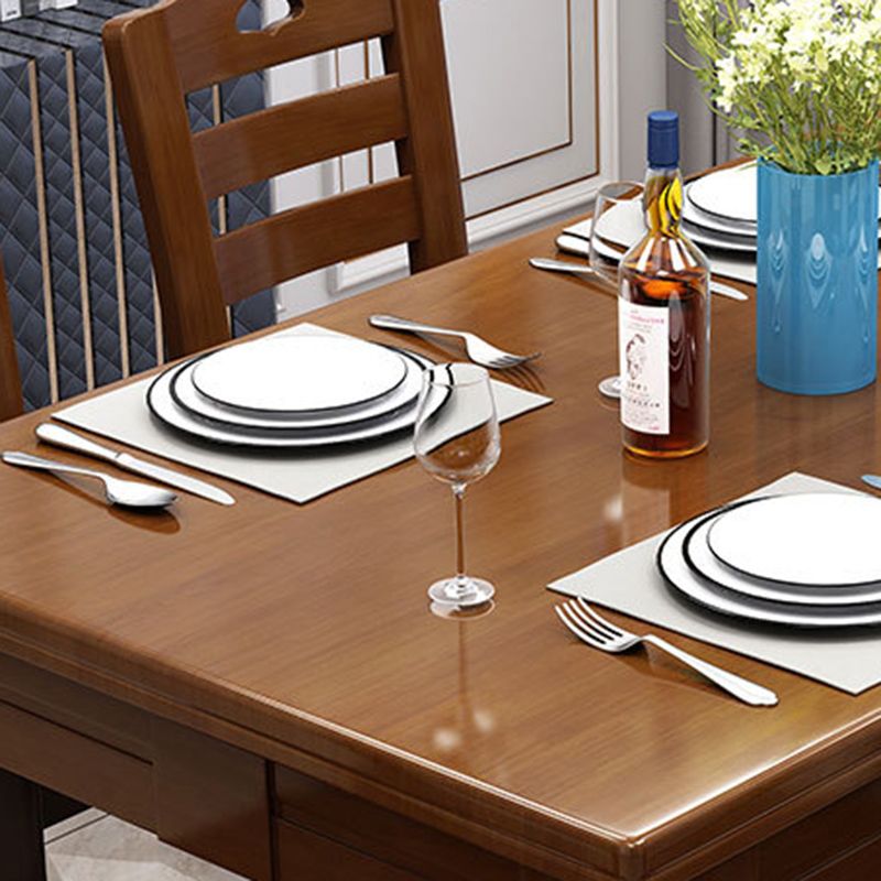 Dining Room Dinner Kitchen Table Rubberwood Rectangle Dining Table