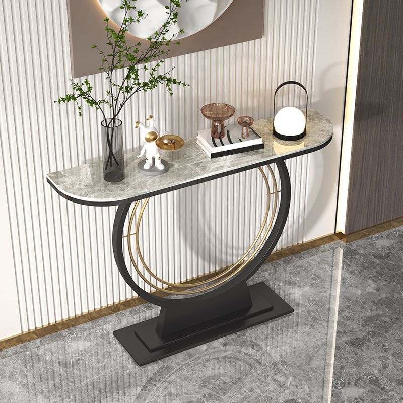 11.8" W Console Table Scratch Resistant Slate Contemporary End Table