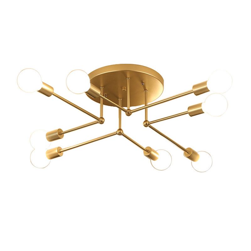 Industrial L Ceiling Lamp Minimalist Flush Mount Light Fixture for Bedroom