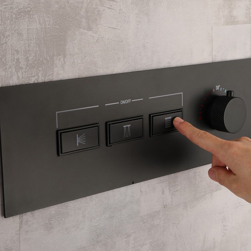 Contemporary Square Shower Trim Wall Mounted Shower Set for Bathroom