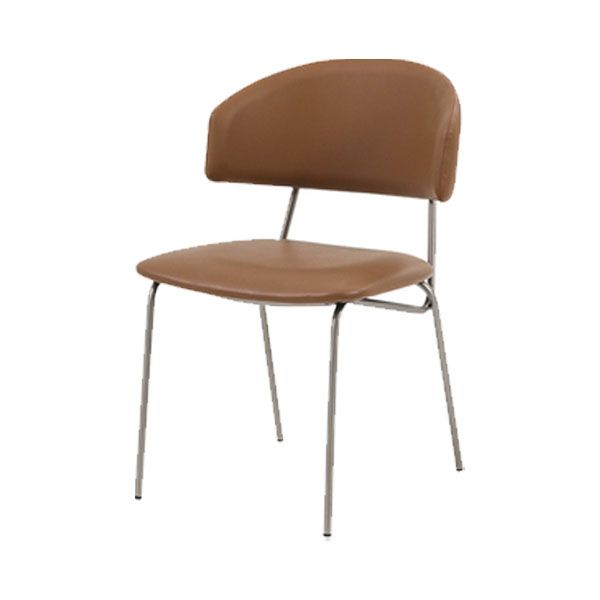 Eigentijdse stijl eetkamerstoelen eetarmloze open achterstoelen met metalen benen