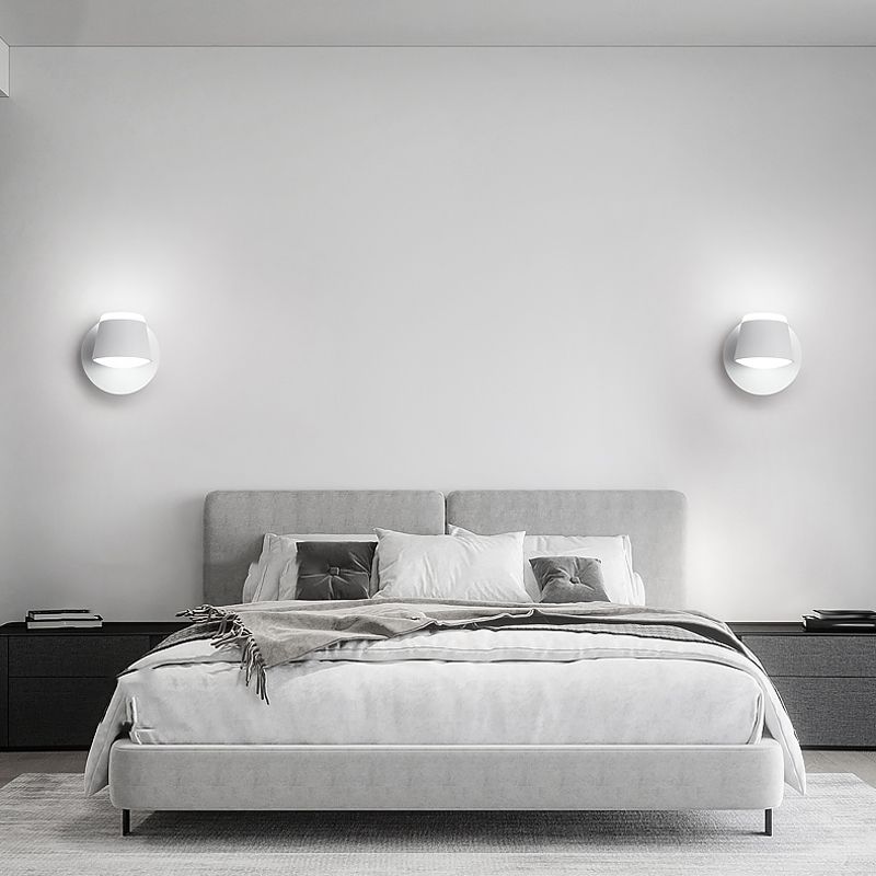 LED Modern Metal Wall Sconce Cone Shape Wall Light with Acrylic Shade for Bedroom