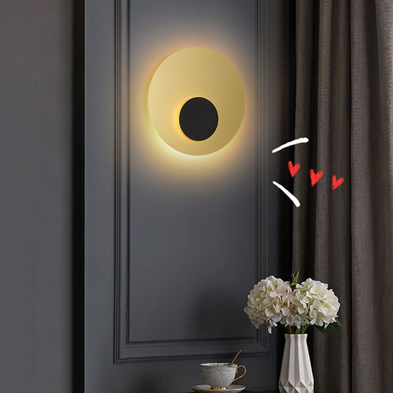 2-Light Round Wall Light Modern Metal Wall Lights for Living Room