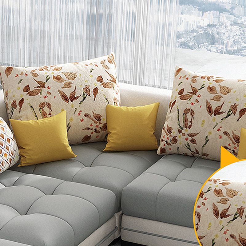 161.42"L X 98.43"W X 35.43"H Pu Cushion Back Sofa Square Arm Sectionals with Storage