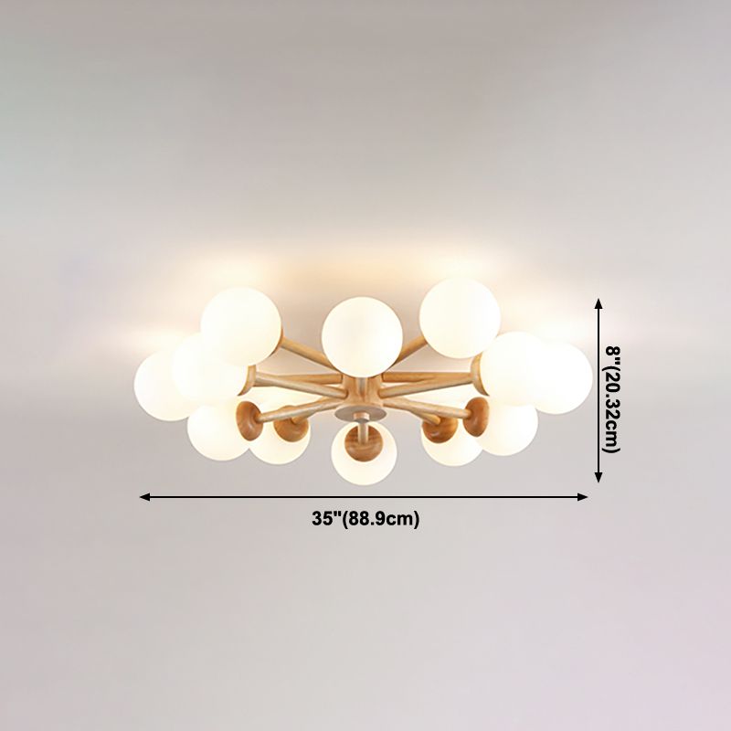Spoetnik-plafondlamp Glazen kap Inbouwlamp voor kledingwinkel