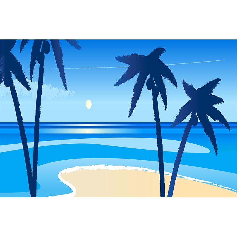 Tropical Landscape Moisture Resistant Wall Mural Removable Wallpaper for Living Room