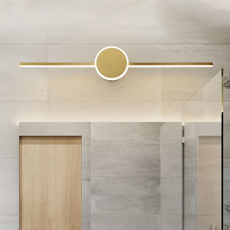 Moderne lijn door cilinderwand SCONCE METALLISCHE LED WASBASIIN INITEIT LICHTING BELEID IN GOUD