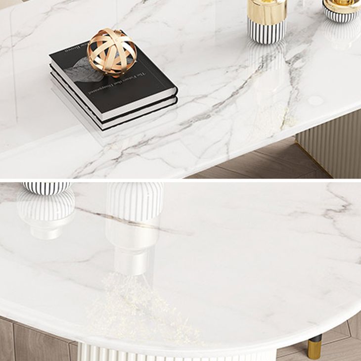 Table à manger en pierre de style simplicité Double base de base de base de base de forme libre pour la maison