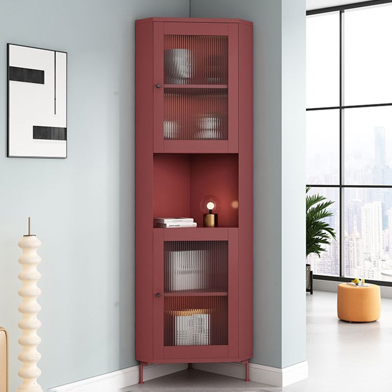 15.75" L * 15.75" W Storage Cabinet with Shelf and Glass Doors Triangle Cabinet