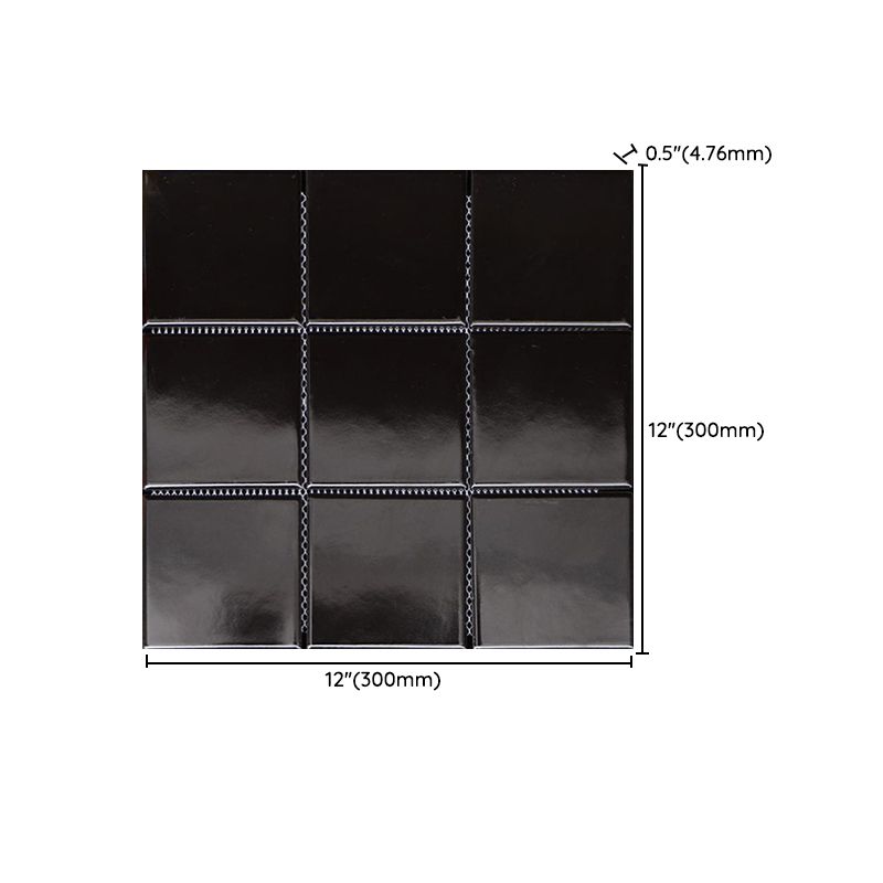 Black and White Wall Tile Mixed Material Mosaic Sheet Wall & Floor Tile