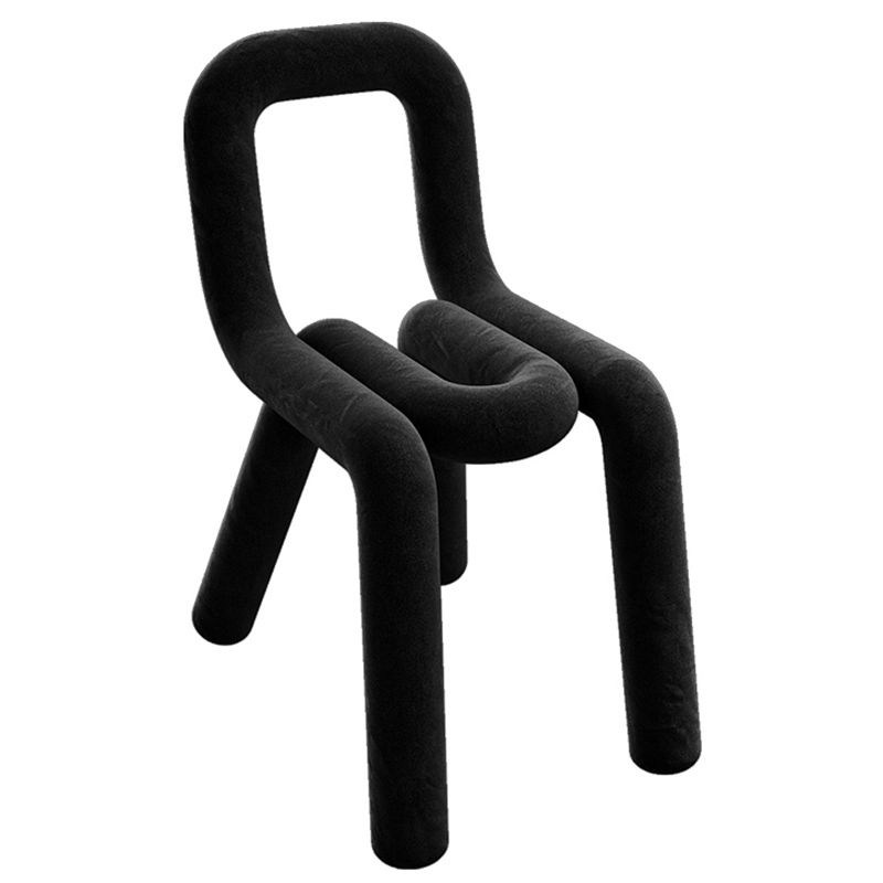 Samt-Designer-Wohnzimmer-Beistellstuhl, farbenfroher offener Esszimmerstuhl