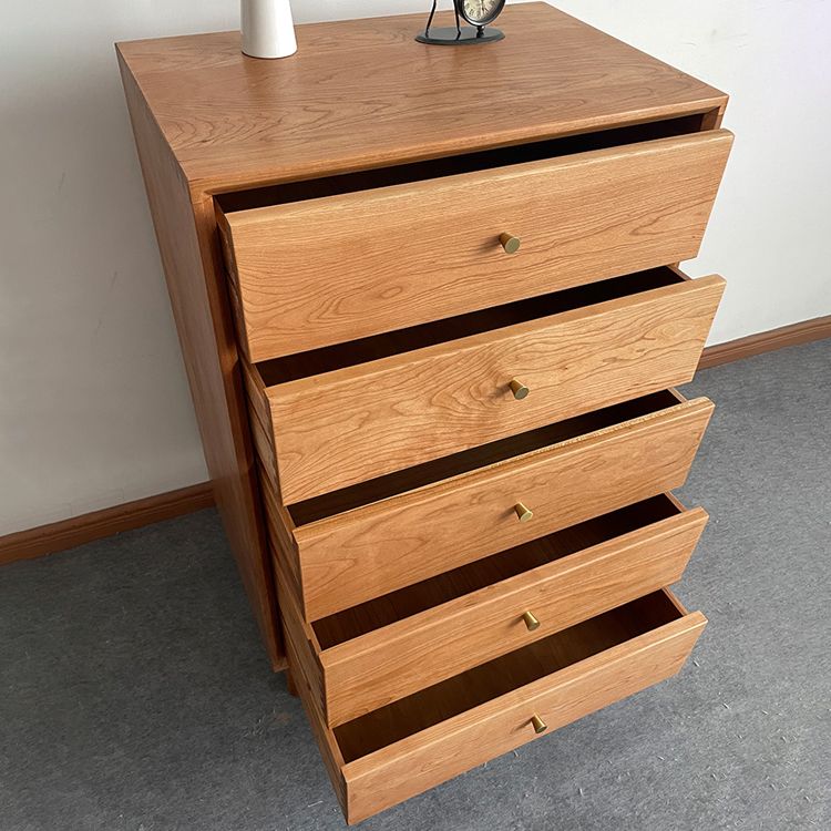 Mid-century Modern 5- Drawer Chest Rectangle Wooden Accent Chest